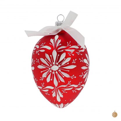 White and Red Daisy Egg