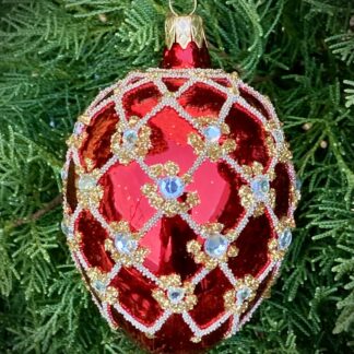 Crystal Egg Festive Red