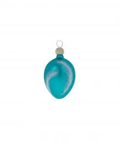 Turquoise Feather Mini Egg