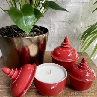African Sunsets Ceramic Pot L