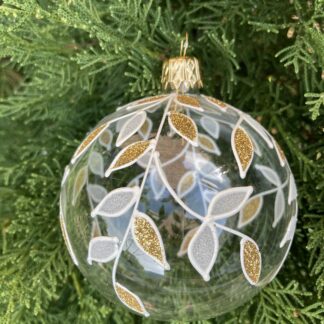 Leaves Gold and White