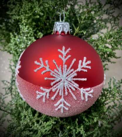 Snowflake Red Frosted