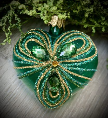 Emerald Embroidery Heart