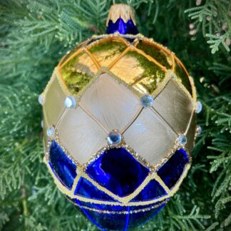 Crystal Egg Blue Harlequin