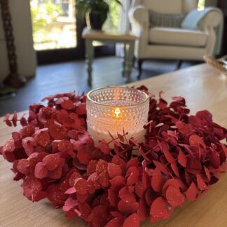 Red Pennygum Candle Wreath